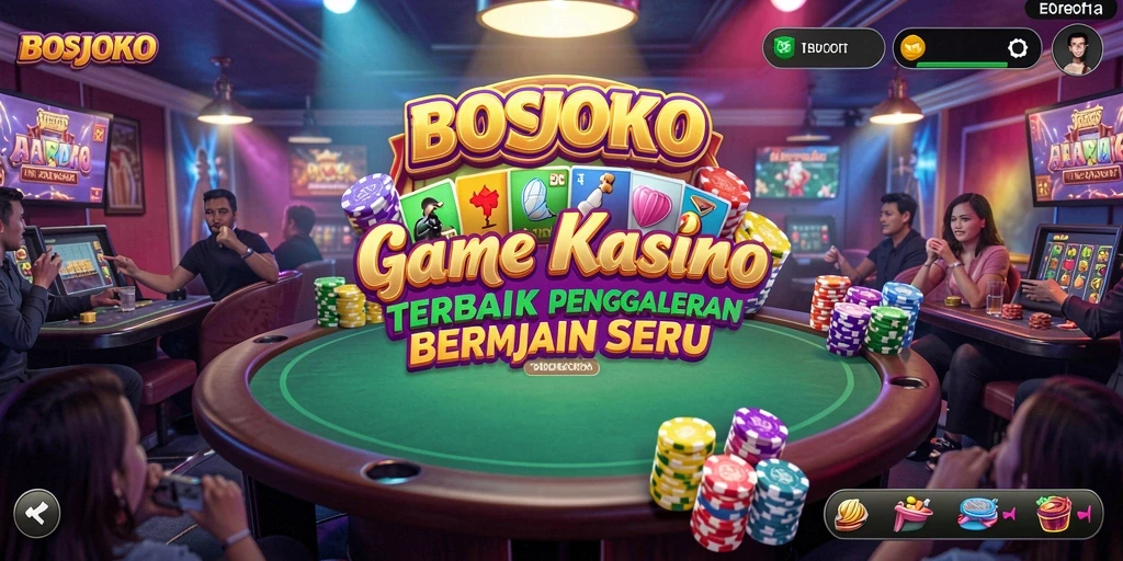 Screenshot gameplay BOSJOKO yang menunjukkan keseruan bermain Kasino.