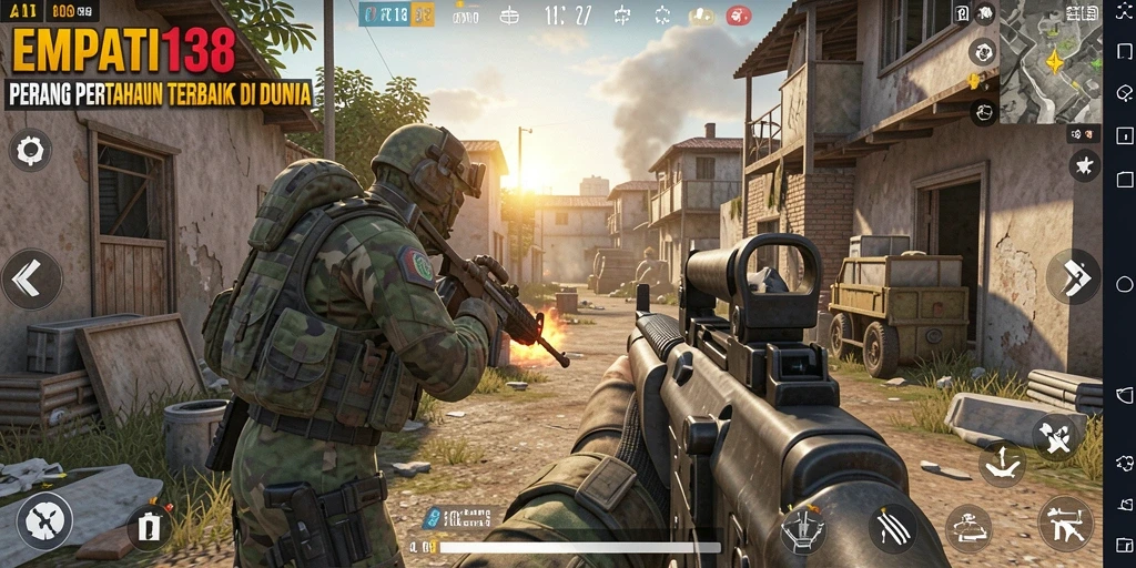 Gameplay seru EMPATI138 saat pertempuran sengit.
