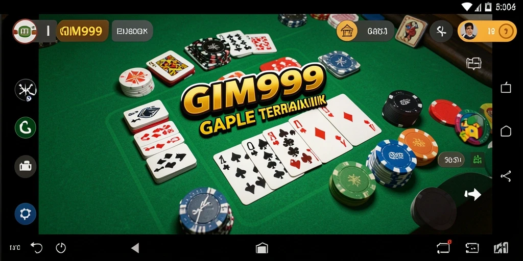 Tampilan menarik GIM999 saat gameplay Gaple berlangsung.