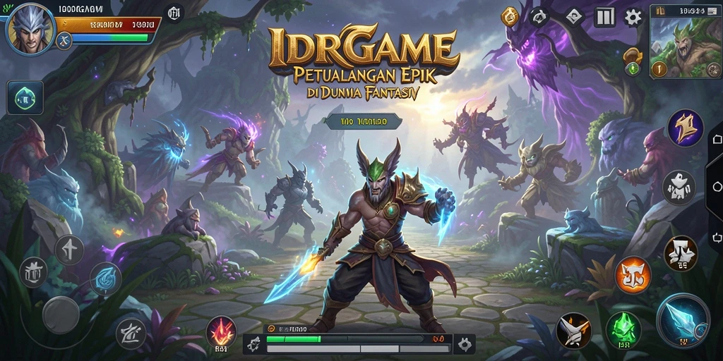 Screenshot gameplay <strong>IDRGAME</strong> menunjukkan aksi pertempuran yang mendebarkan dan eksplorasi dunia fantasi.