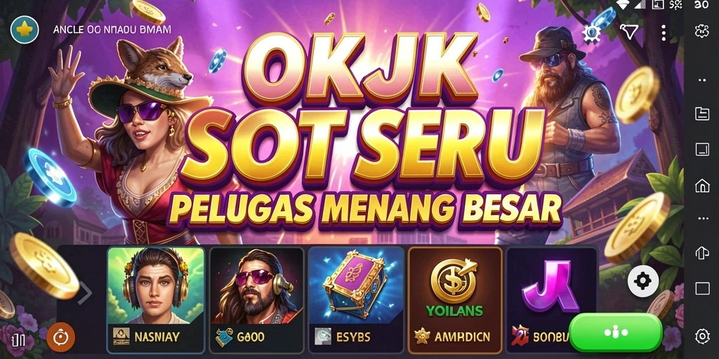 Tampilan permainan slot OKJK yang seru dan interaktif.